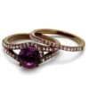 Coffee light Stainless Steel Ring with Top Grade Crystal