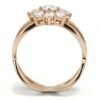 TS586 - Rose Gold 925 Sterling Silver Ring with AAA Grade CZ in Clear
