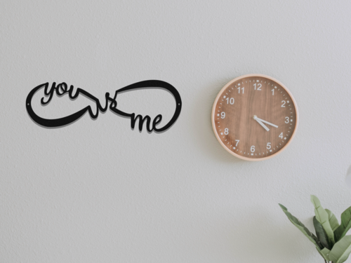 You Me and Us Infinity - Metal Wall Art