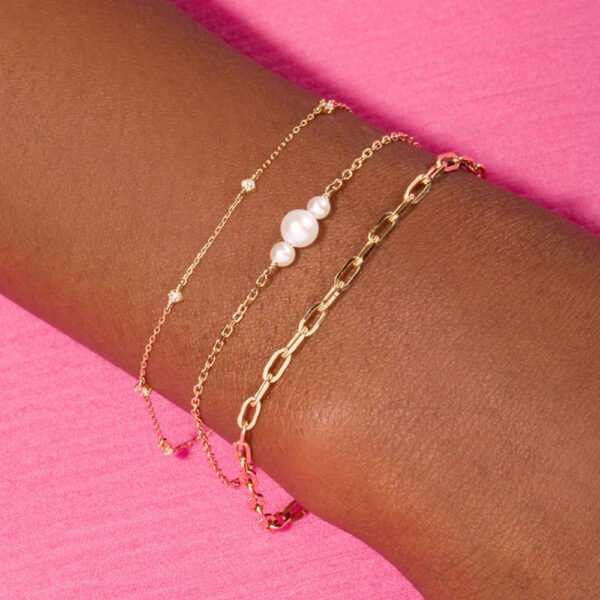 S925 Sterling Silver Vintage Pearl Bracelet