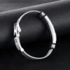 Men's Adjustable 3D Cross Stainless Steel Bracelet