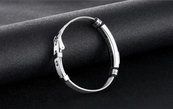 Men's Adjustable 3D Cross Stainless Steel Bracelet
