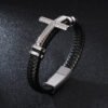 Fashionable Men's Stainless Steel Cross Bracelet