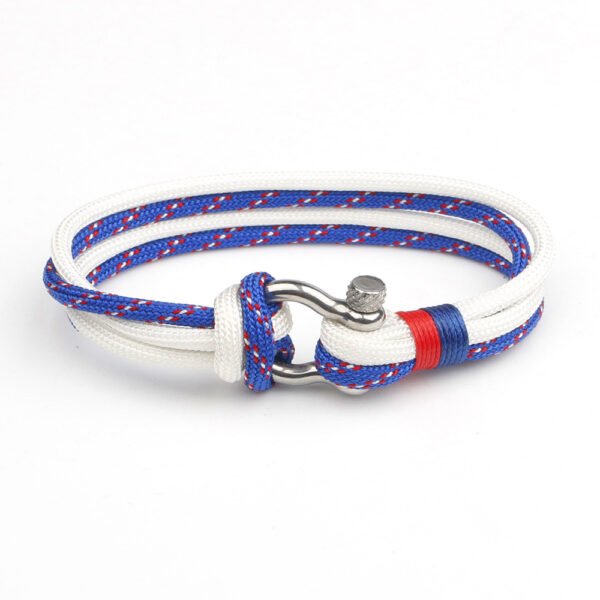 Stainless Steel Buckle Bracelet with Umbrella Rope