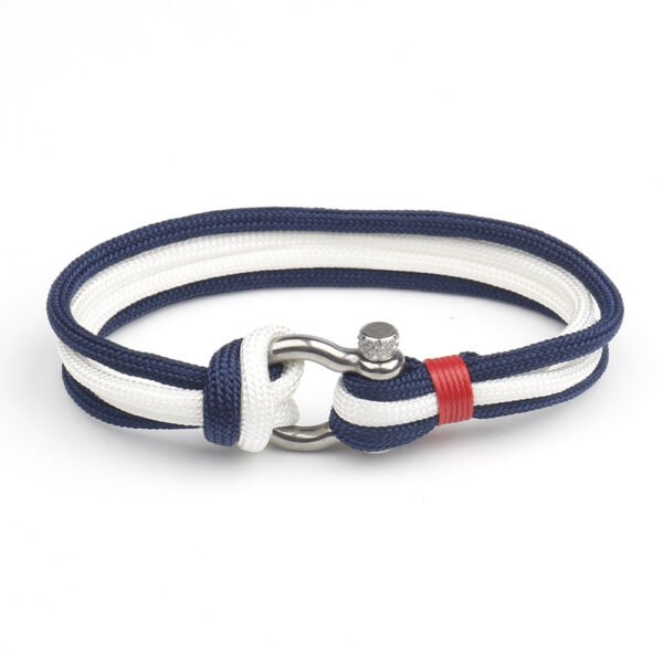Stainless Steel Buckle Bracelet with Umbrella Rope