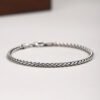 Handmade S925 Sterling Silver Vintage Woven Bracelet