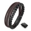 Version 1.0.0 murtoo Mens Bracelet leather and Steel Stainless Steel Chain and Leather Bracelets
