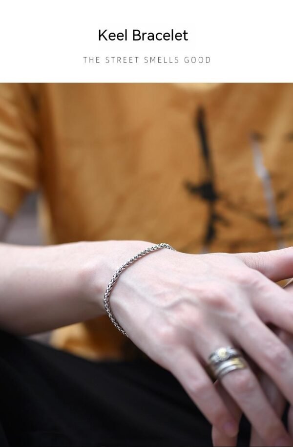 Handmade S925 Sterling Silver Vintage Woven Bracelet