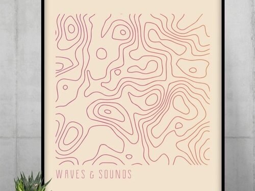 Waves and Sounds Music Poster