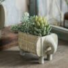 Abstract Elephant Planter in Cement for Garden Decor