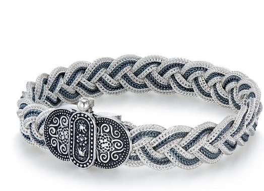 Sterling Silver Vintage Woven Bracelet