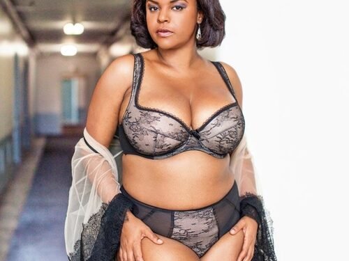 Lavinia Sofia Lace Overlay Push Up Plunge Bra