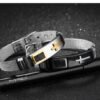 Men's Adjustable 3D Cross Stainless Steel Bracelet
