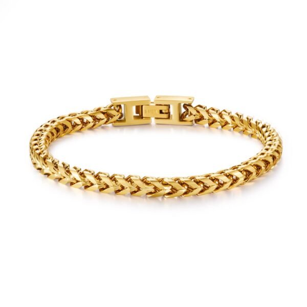 Stainless Steel Franco Bracelet with Folding Buckle