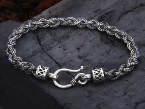 S925 Sterling Silver Twisted Woven Bracelet