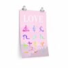 Love Yoga 14 Poses Premium Matte Poster