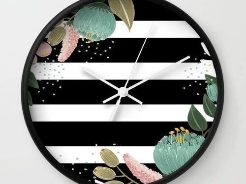 Fancy Lines Wall clock