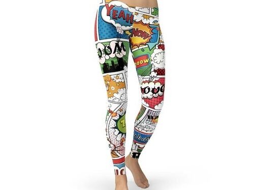 Womens Comic Book Leggings