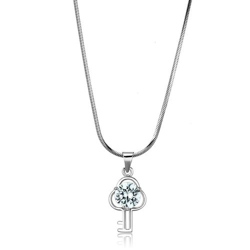 Rhodium Brass Chain Pendant