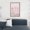 Love Yoga 14 Poses Premium Matte Poster