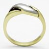 TK1089 - Two-Tone IP Gold Stainless Steel Ring with No