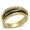 TK2611 - IP Gold Stainless Steel Ring with Top Grade