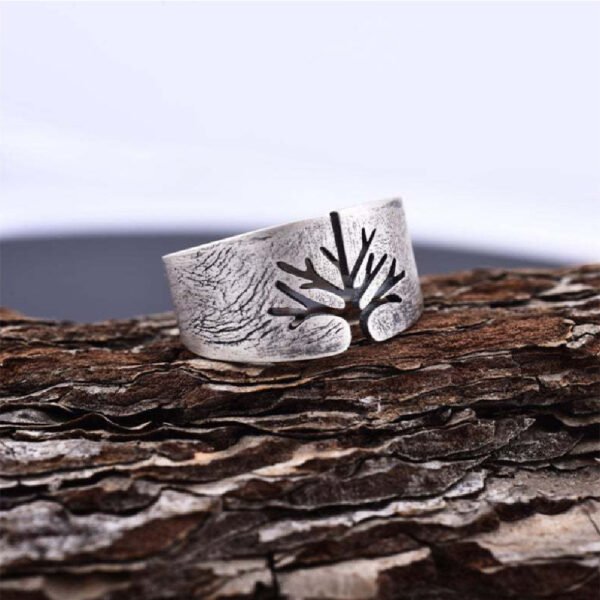 4b4135bf Titanium Steel Lucky Tree Ring