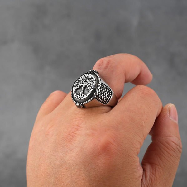 Men's Stainless Steel Fashion Totem Ring