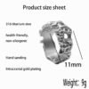 Titanium Steel Tree Figure Vintage Ring