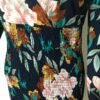 Printed V-Neck Dress with Cross Elastic Waist