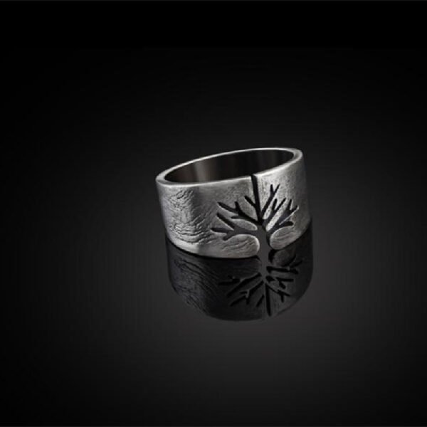 5e010e0f Titanium Steel Lucky Tree Ring