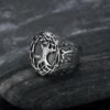 Lucky Tree Titanium Steel Men's Ring - European & American Style