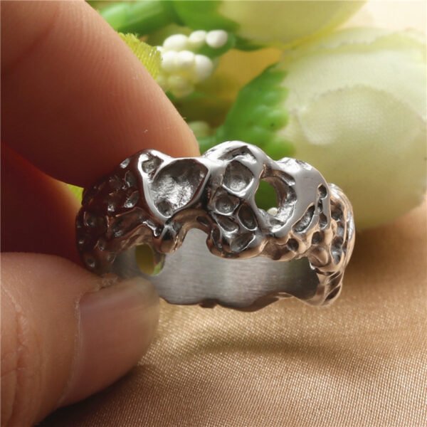Titanium Steel Tree Figure Vintage Ring