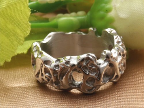 Titanium Steel Tree Figure Vintage Ring