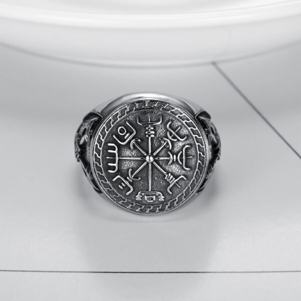 Vintage Viking Totem Ring - Stainless Steel Men's Ring