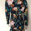 Printed V-Neck Dress with Cross Elastic Waist